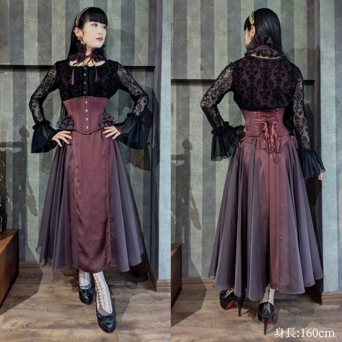 size3 即納可能】Dorothy ミニショートコルセット（ワイン