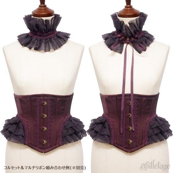 size2,3即納可能】ジャガードミニショートコルセット(ブラック