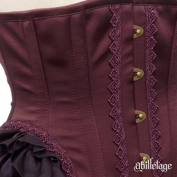 アビエタージュ abilletage ドーリーシャンタン ショート コルセット ☆生地廃番☆【受注生産】Dorothy ショートコルセット（ワイン