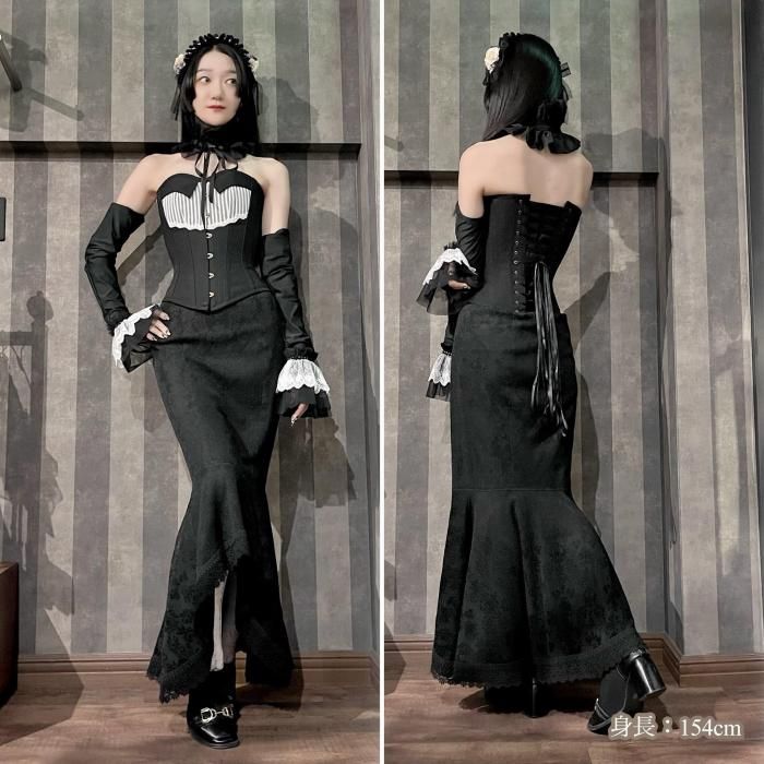 新品　タグ付　adabat ブラックファーバイザー　アームカバー　防寒　黒　上品 Melsick】アームカバー付きファートップス-Black- LAFARY ONLINE