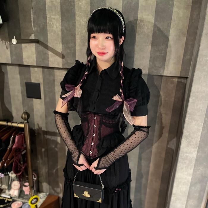 チュールフリルストラップスカート(ブラックパープル) - 【公式