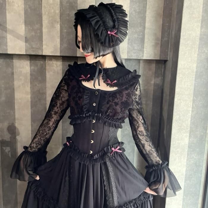 na+h フリルコルセット　アビエタージュ　auaa Made-to-order】 Noir Neck Corset | abilletage | Wunderwelt