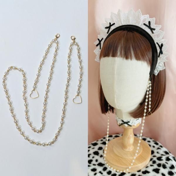 MILHAE.】ドレスシリーズ：カチューシャ用パールチェーン - 【公式