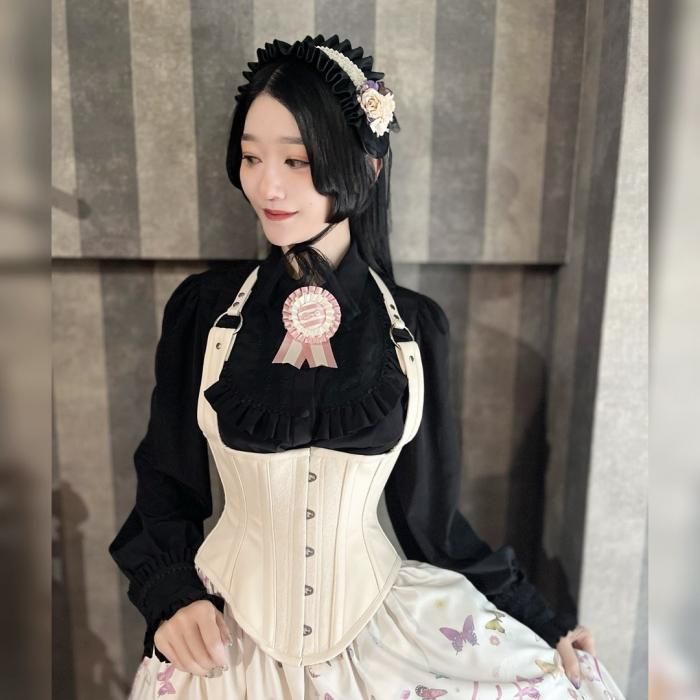 アビエタージュ　abilletage コルセット　チロル　アトリエボズ 受注生産】Isabelleドレスチロルコルセット(ナイトブルー