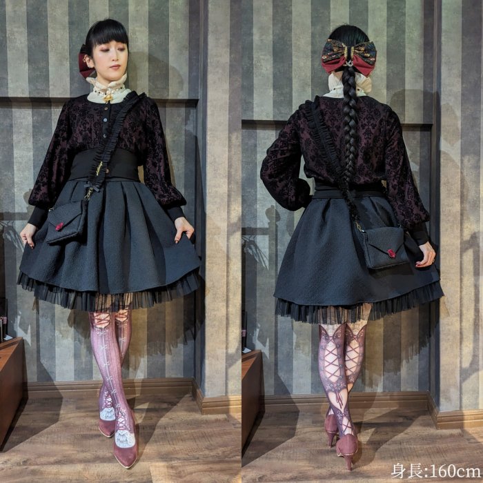 corset tights VICTORIAN -antique bordeaux- - 【公式】abilletage　アビエタージュ 　コルセット通販