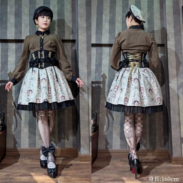 corset tights VICTORIAN -brown- - 【公式】abilletage アビエ