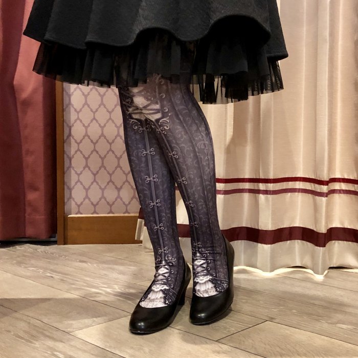 corset tights VICTORIAN -russian gray- - 【公式】abilletage　アビエタージュ 　コルセット通販