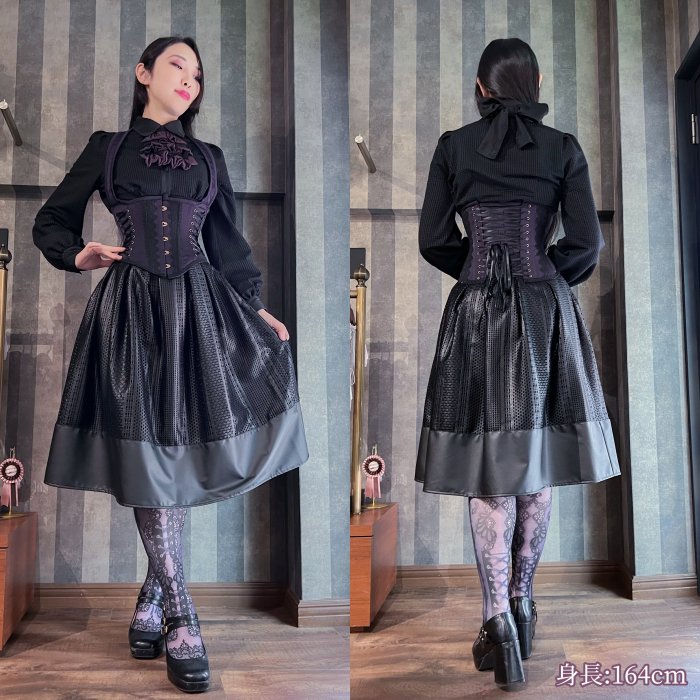 corset tights DOUBLE LACE -purple- - 【公式】abilletage　アビエタージュ 　コルセット通販