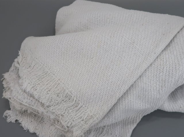 カディ綾織りシーツ WHITE (125×210cm)