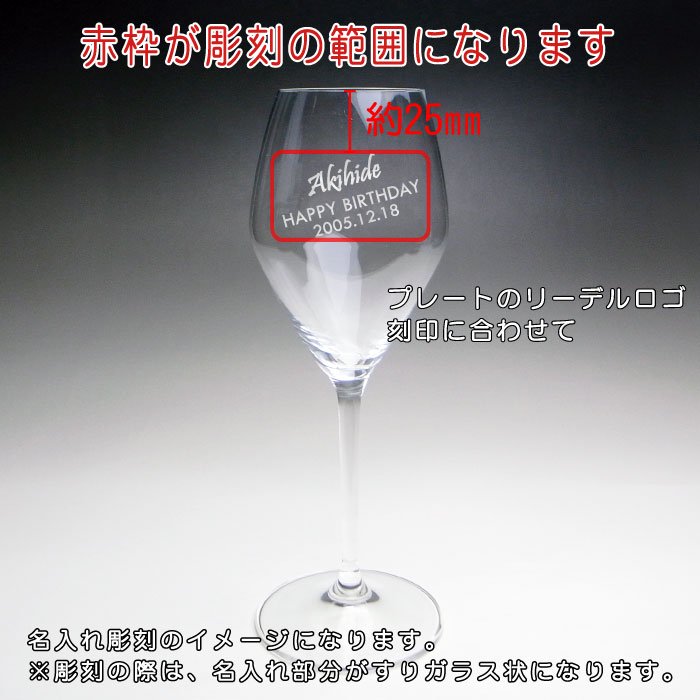 名入れ彫刻グラス × リーデルSST シャンパーニュ （RIEDEL ・SEE SMELL 