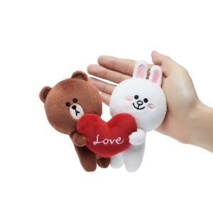 Line Firends韓国公式グッズ Linefriends ブラウン コニーカップルボールチェーンぬいぐるみ 15cm シーズン5 イイコレ 韓国仕入 輸入代行専門