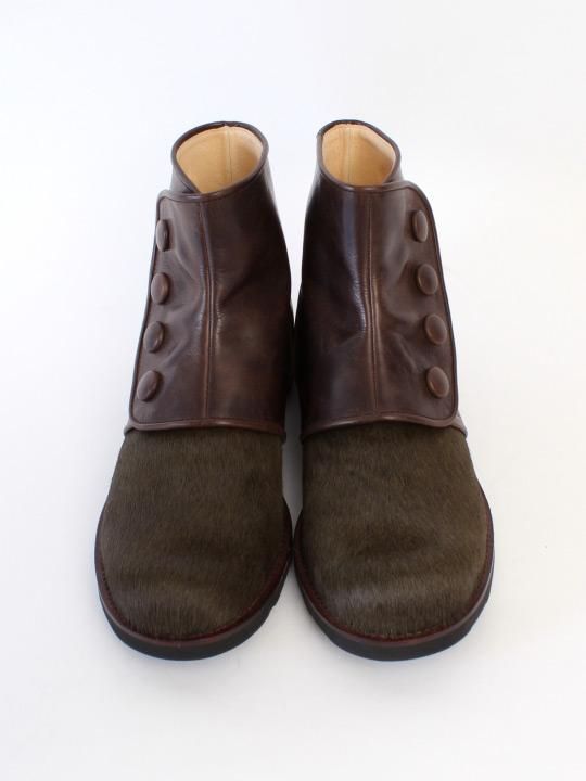TROVE / POROMIES BOOTS ( COW FUR ) / MOSS GREEN photo