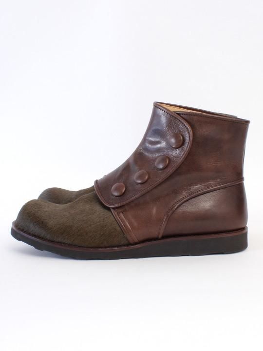 TROVE / POROMIES BOOTS ( COW FUR ) / MOSS GREEN photo