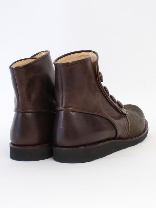 TROVE / POROMIES BOOTS ( COW FUR ) / MOSS GREEN photo