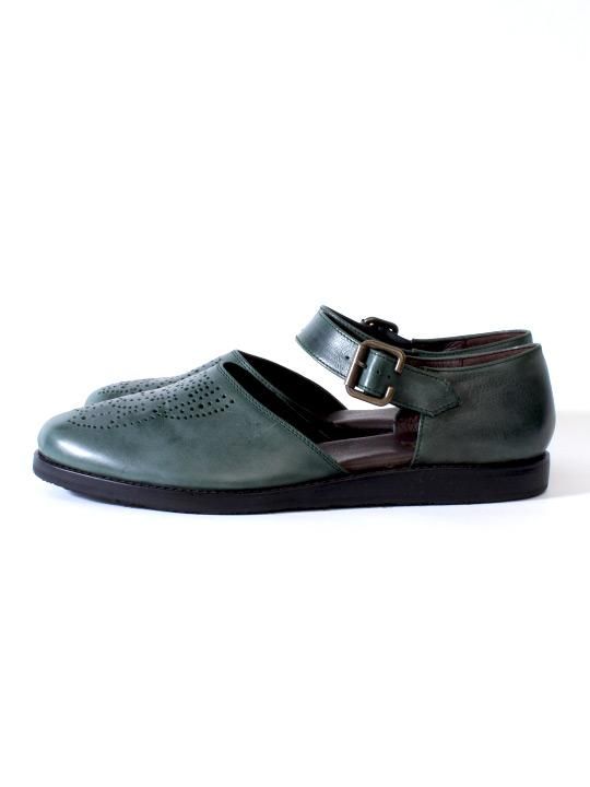 TROVE / LEAF LEATHER SHOES ( MEDALLION ) / GREEN photo