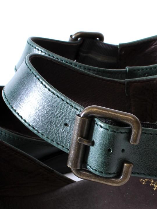 TROVE / LEAF LEATHER SHOES ( MEDALLION ) / GREEN photo