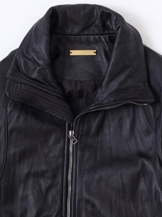 【予約商品】TROVE / SOLUMN LEATHER BLOUSON / BLACK photo