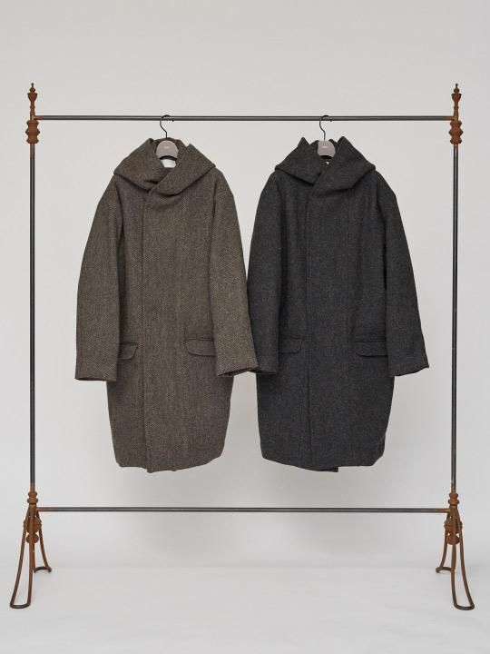 【予約商品】TROVE / KISSA HOODED COAT / GRAY BROWN photo