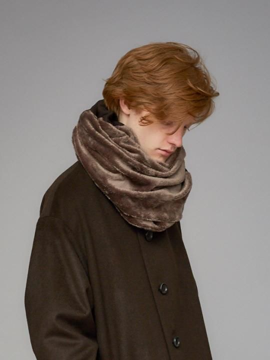 【予約商品】TROVE / POROMIES LOOP MUFFLER / DARK BROWN photo