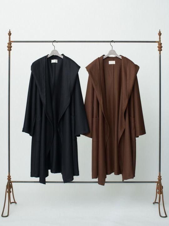 【予約商品】TROVE / KANGAS HOODED GOWN / DARK CAMEL photo