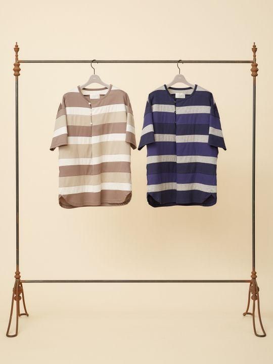 TROVE / AALTO HENLEY TEE / NAVY GRAY photo