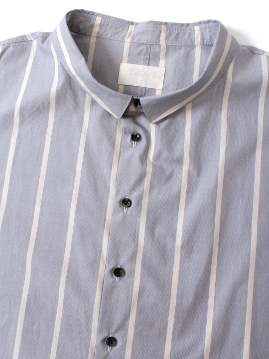 TROVE / UNI WIDE STRIPE SHIRT / BLUE GRAY photo