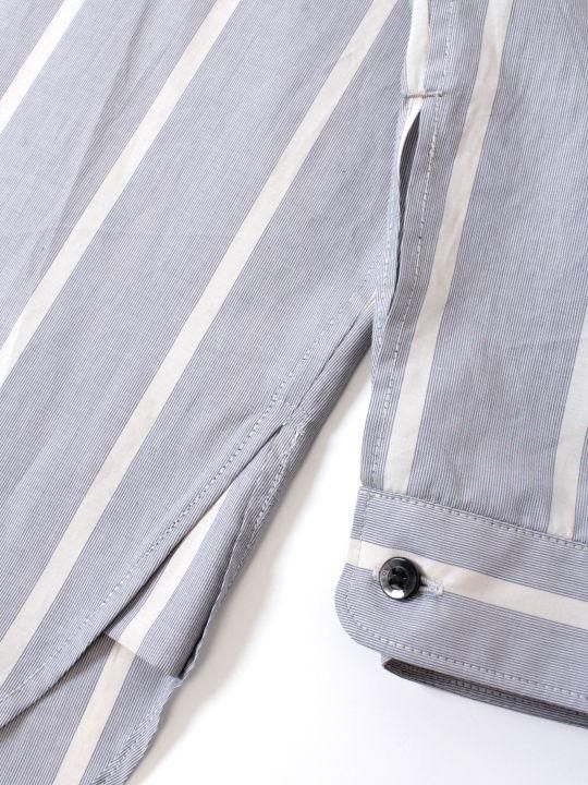 TROVE / UNI WIDE STRIPE SHIRT / BLUE GRAY photo