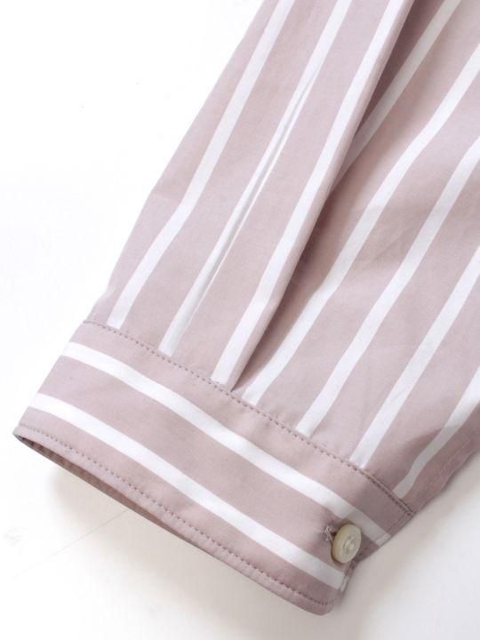 TROVE / UNI WIDE STRIPE SHIRT / ASH PINK photo