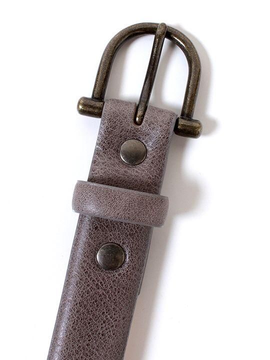 TROVE / SULKA LEATHER BELT / GRAY photo