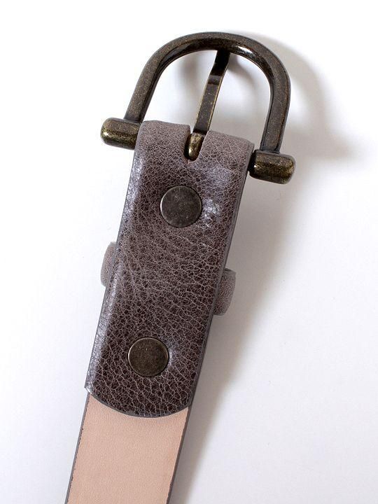 TROVE / SULKA LEATHER BELT / GRAY photo