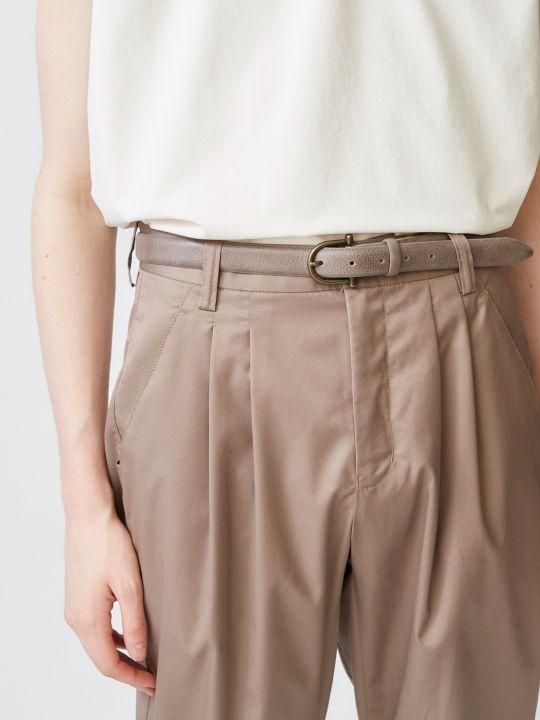 TROVE / SULKA LEATHER BELT / GRAY photo
