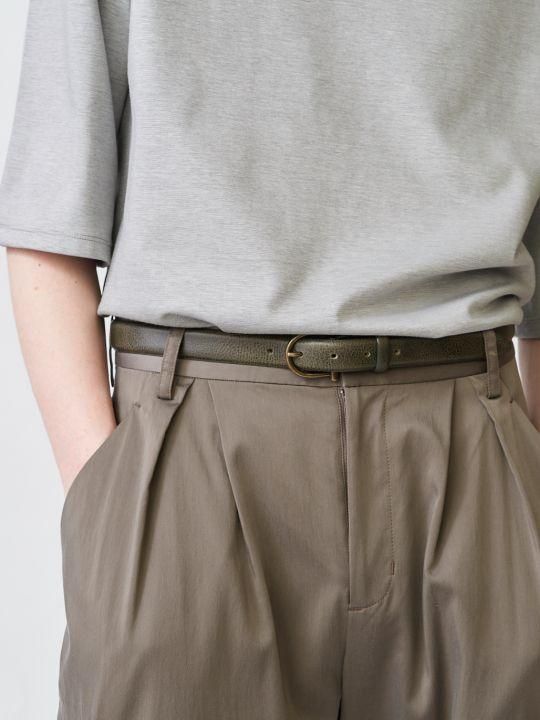 TROVE / SULKA LEATHER BELT / KHAKI photo