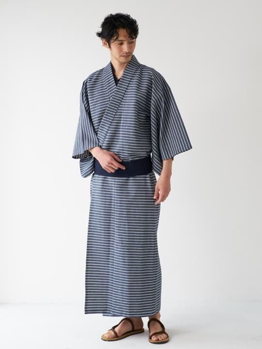 【予約商品】和ROBE / BORDER YUKATA / NAVY photo