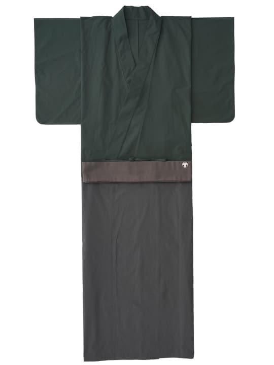 【予約商品】和ROBE / BI-COLOR YUKATA / GREEN x CHARCOAL photo