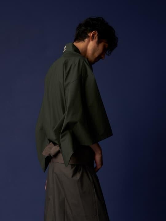 【予約商品】和ROBE / BI-COLOR YUKATA / GREEN x CHARCOAL photo
