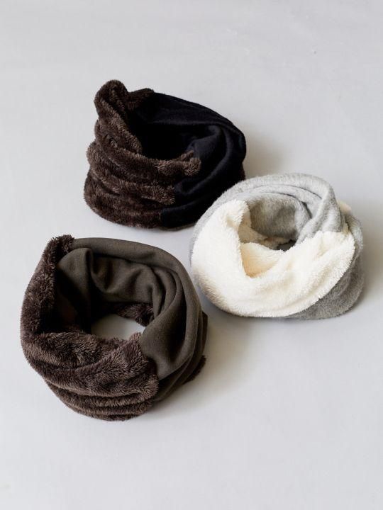 TROVE / POROMIES LOOP MUFFLER / GRAYxIVORY photo