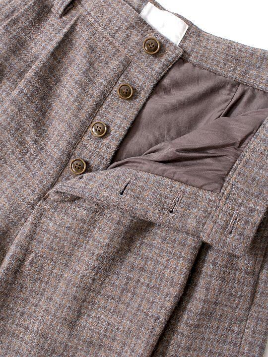 TROVE / RUUTUKA WIDE PANTS / GRAY BEIGE photo