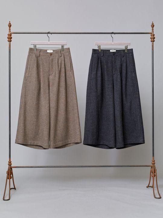 TROVE / RUUTUKA WIDE PANTS / GRAY BEIGE photo