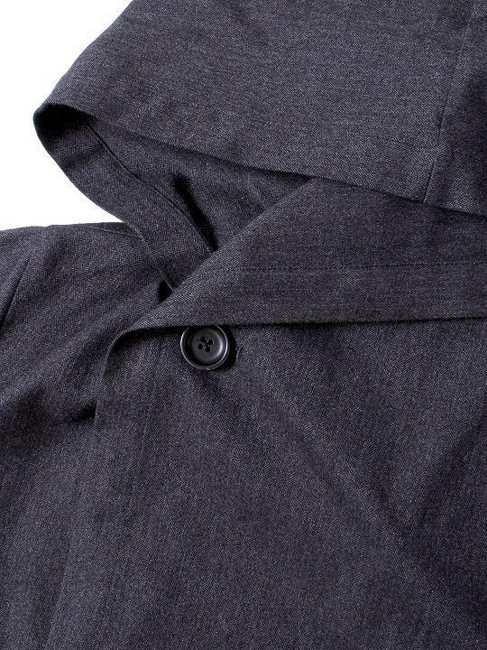 TROVE / KANGAS HOODED GOWN / CHARCOAL photo