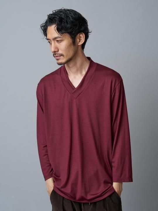 WAROBE / JUBAN 7SLEEVE KNIT / WINE photo