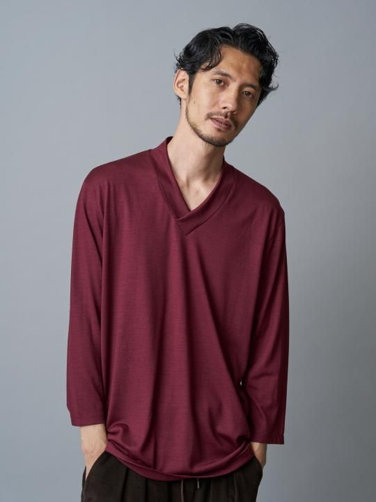 WAROBE / JUBAN 7SLEEVE KNIT / WINE photo