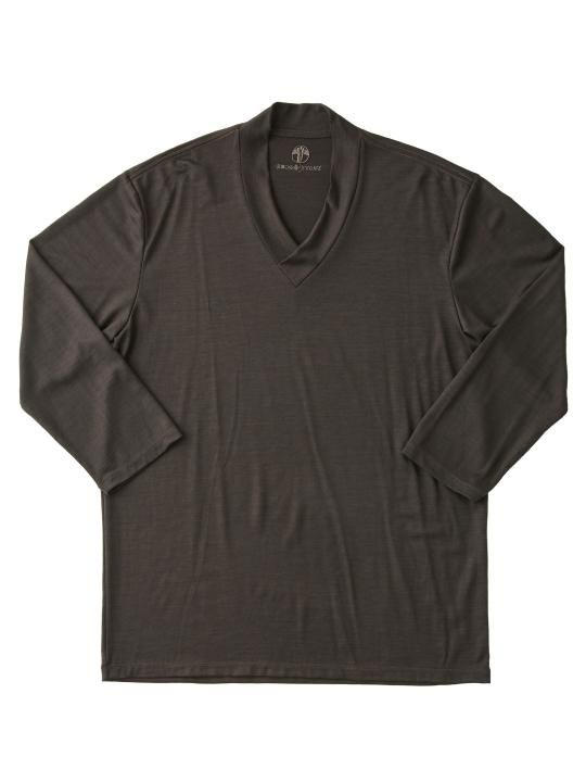 WAROBE / JUBAN 7SLEEVE KNIT / DARK BROWN photo