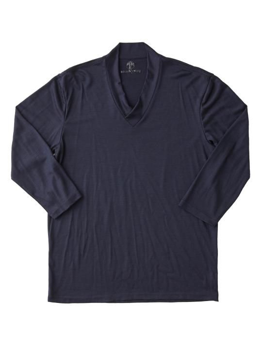 【 PRE-ORDER】WAROBE / JUBAN 7SLEEVE KNIT / DARK NAVY photo