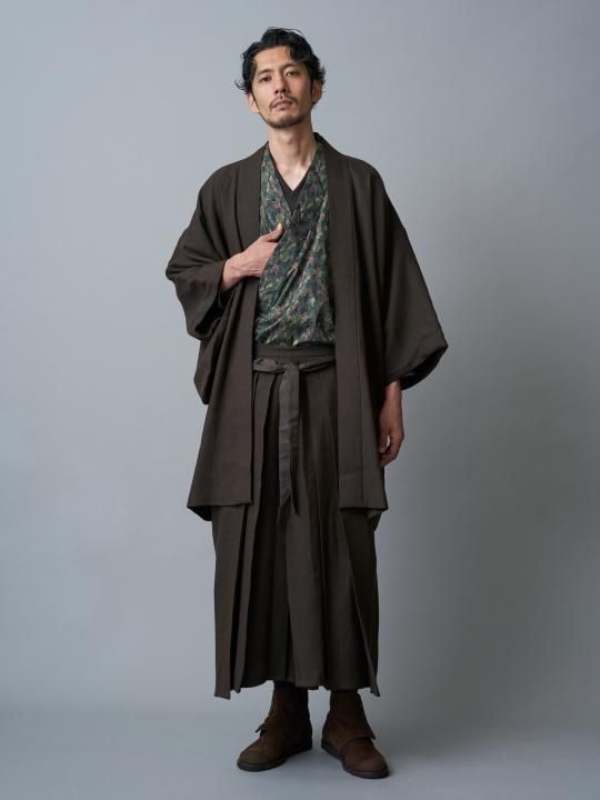 WAROBE / WOOL HAKAMA / DARK BROWN photo