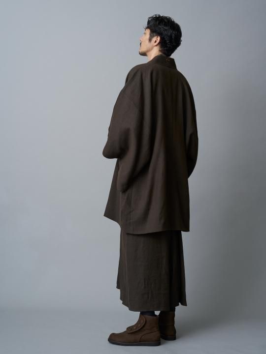 WAROBE / WOOL HAKAMA / DARK BROWN photo
