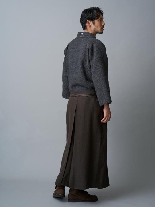 WAROBE / WOOL HAKAMA / DARK BROWN photo