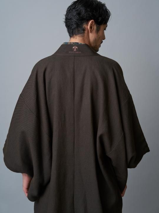 【 PRE-ORDER】WAROBE / WOOL HAORI / DARK BROWN photo