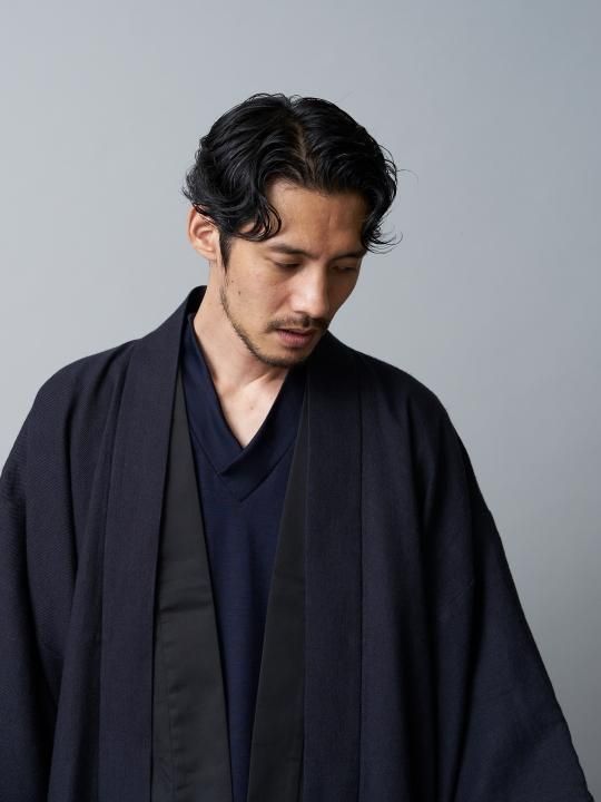 WAROBE / WOOL HAORI / DARK NAVY photo