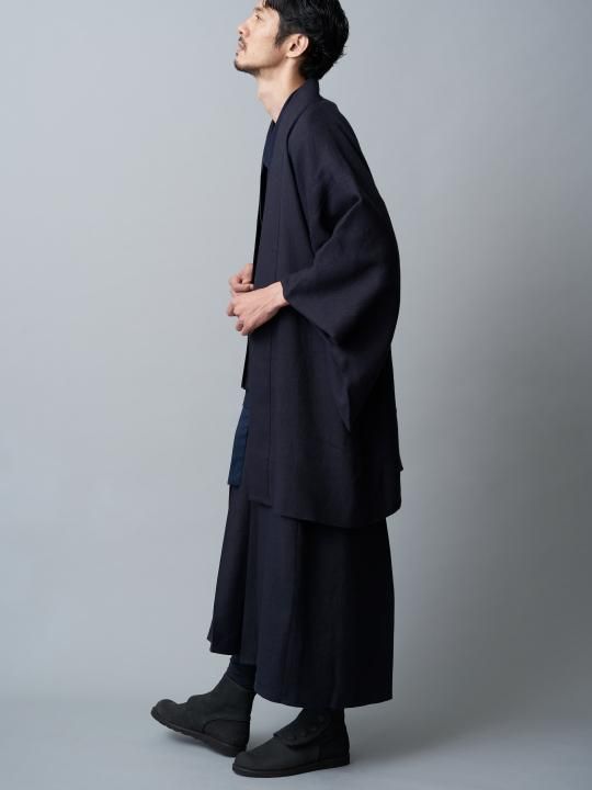 WAROBE / WOOL HAORI / DARK NAVY photo