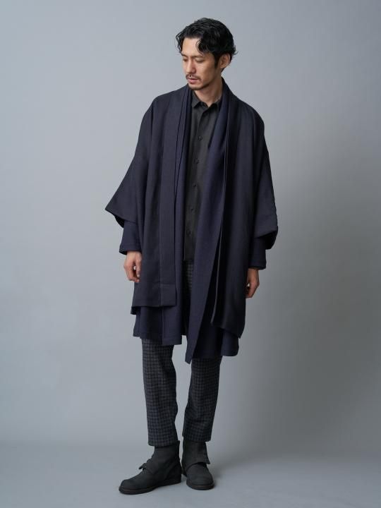 WAROBE / WOOL HAORI / DARK NAVY photo